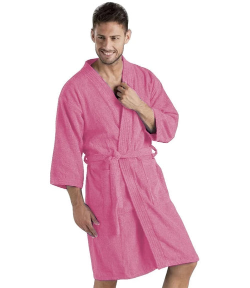 Batas de baño para hombre color fucsia