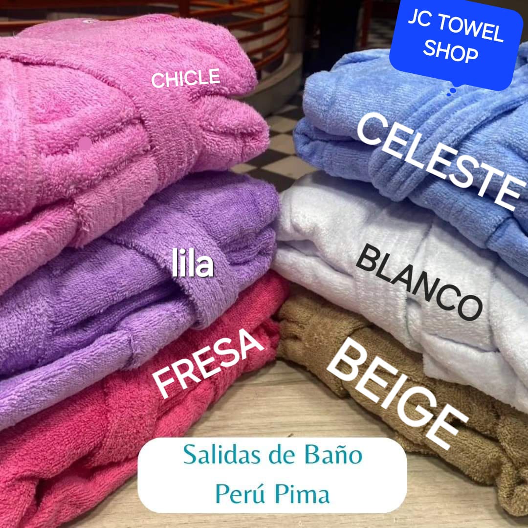 Salidas de baño en Toalla PERÚ Pima de 650 gr